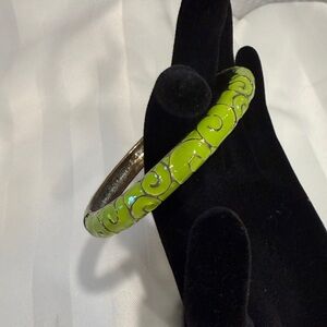 Elegant Lime Green Bangle Bracelet